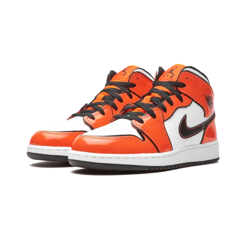 Jordan Air Jordan 1 Mid SE GS Turf Orange Grade School