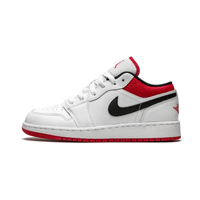 Jordan Air Jordan 1 Low GS White / Gym Red Grade School