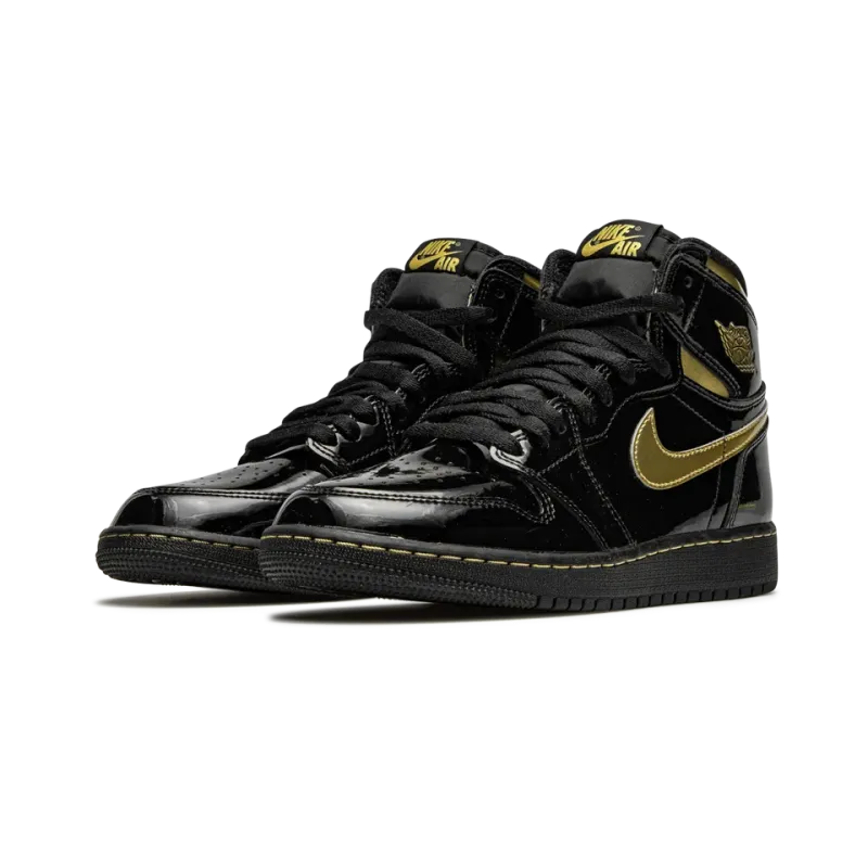Jordan Air Jordan 1 Retro High OG GS Black Metallic Gold Pre School