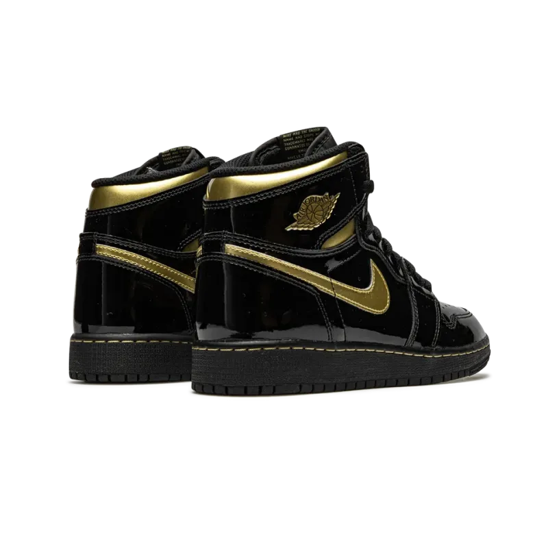 Jordan Air Jordan 1 Retro High OG GS Black Metallic Gold Pre School