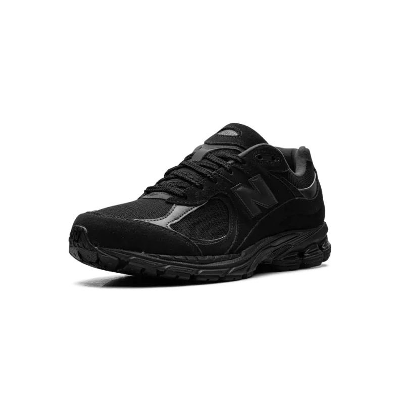 New Balance 2002R Triple Black Suede Mens