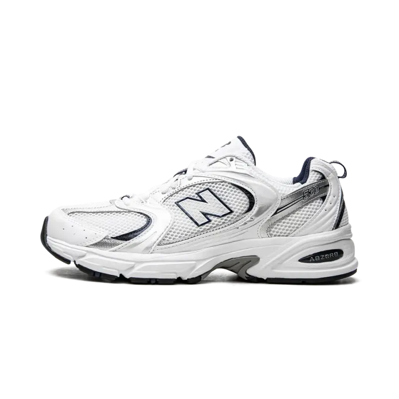 New Balance 530 WHITE/SILVER/NAVY Mens