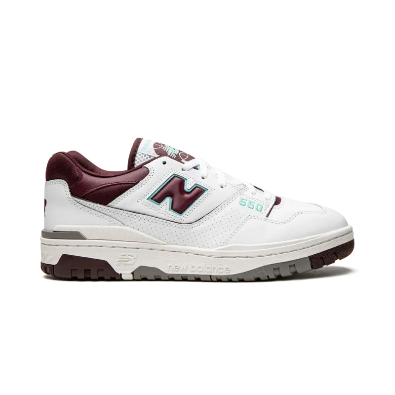 New Balance 550 Burgundy / Cyan Mens