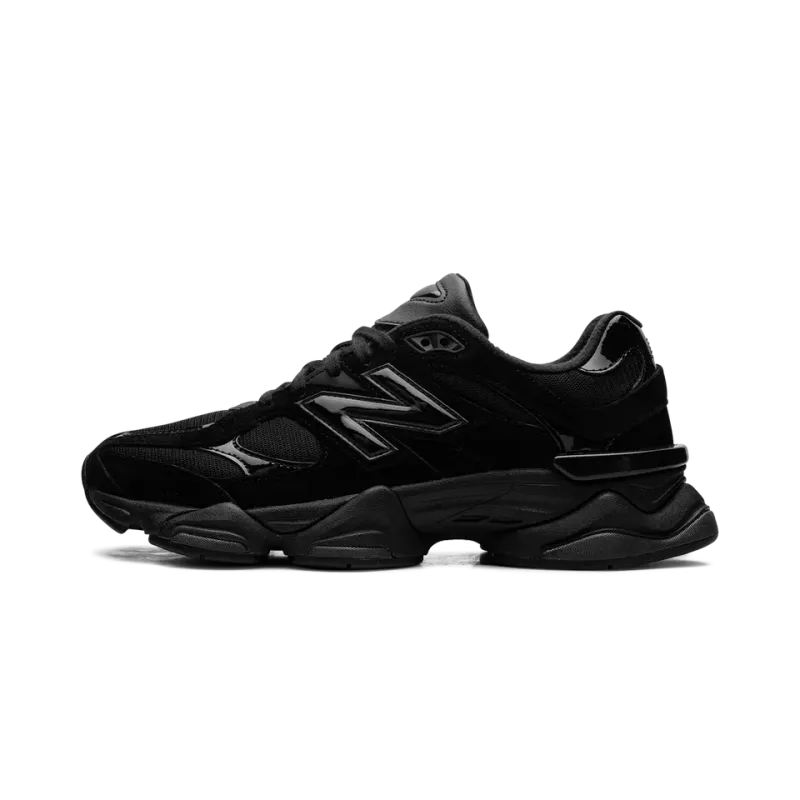 New Balance 9060 Triple Black Patent Mens