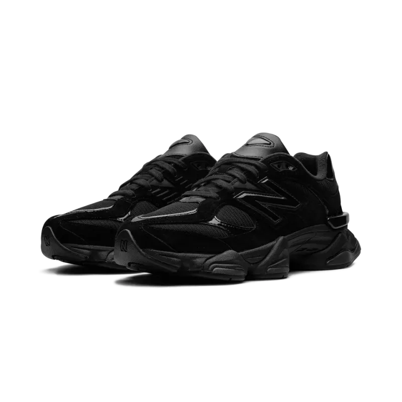 New Balance 9060 Triple Black Patent Mens