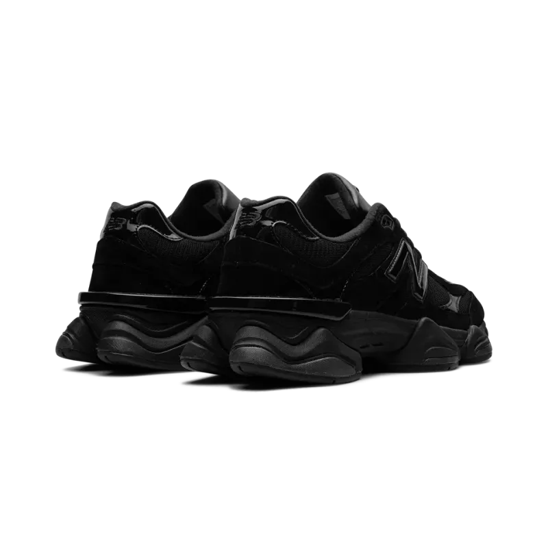 New Balance 9060 Triple Black Patent Mens