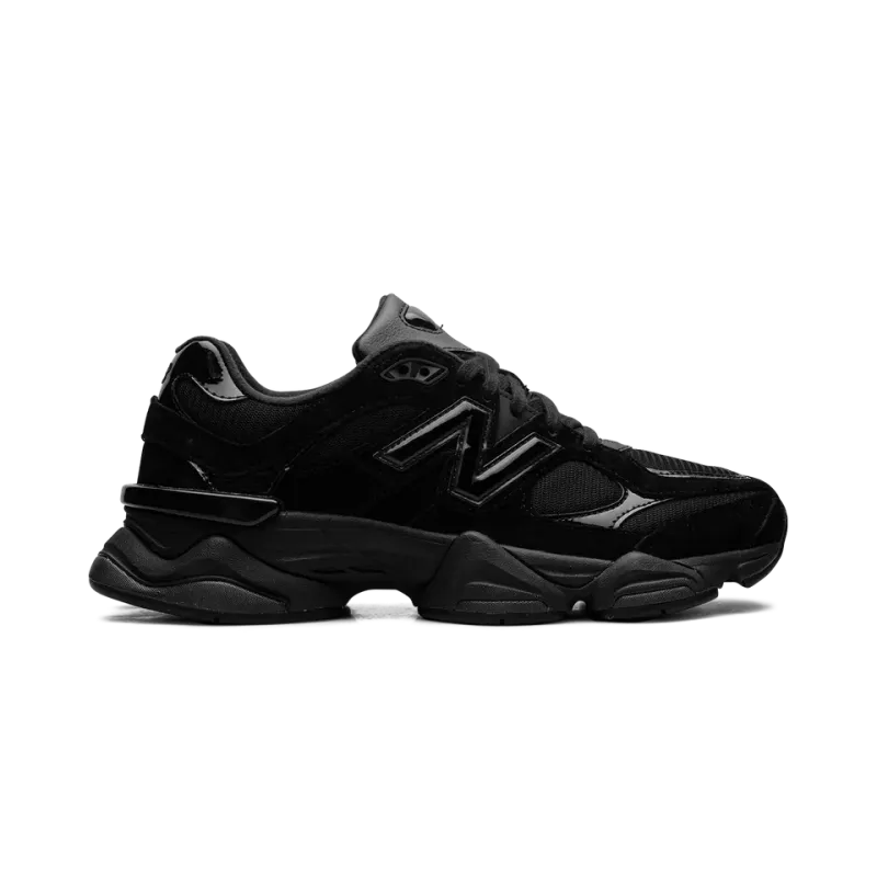 New Balance 9060 Triple Black Patent Mens
