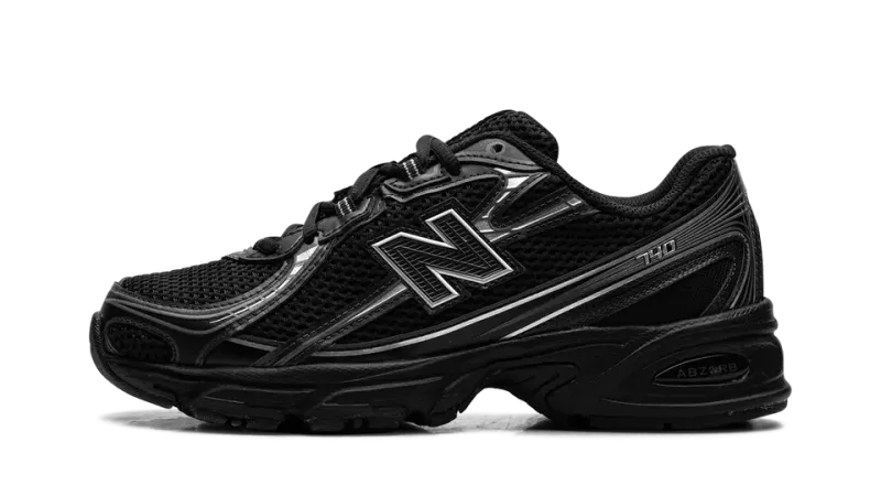 New Balance 740 Black Silver Mens — Timeless Retro Style with Modern Comfort