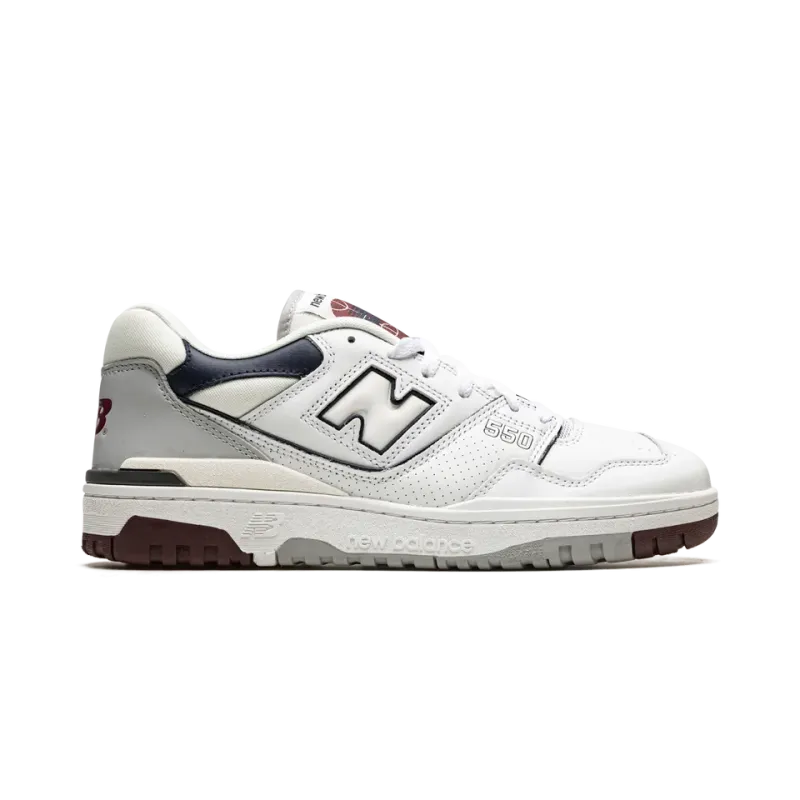 New Balance 550 White / Indigo / Burgundy Mens