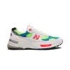 New Balance 992 White Neon Cyan Mens