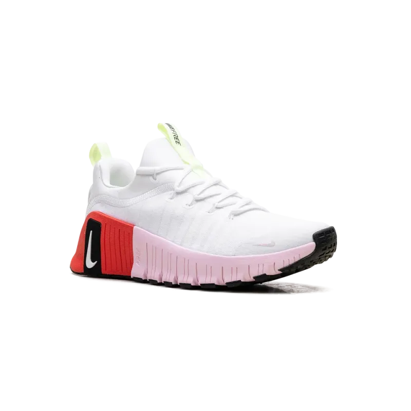 Nike Free Metcon 6 WMNS White Barely Volt Bright Crimson Pink Foam Womens