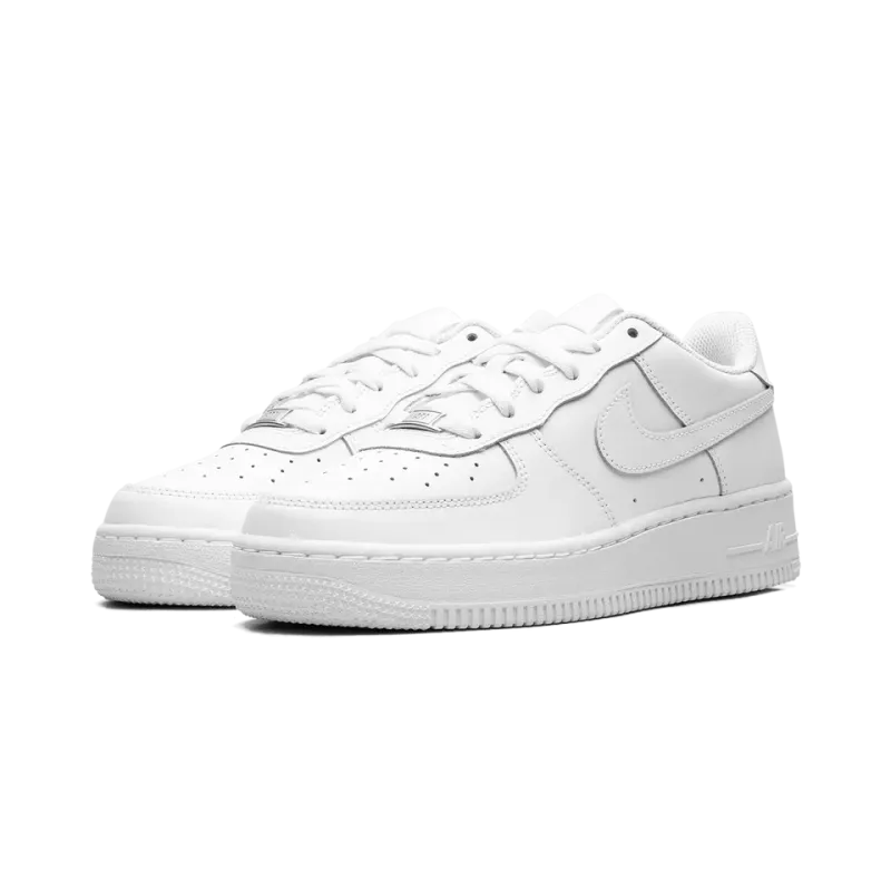 Nike Air Force 1 LE GS Triple White Grade School