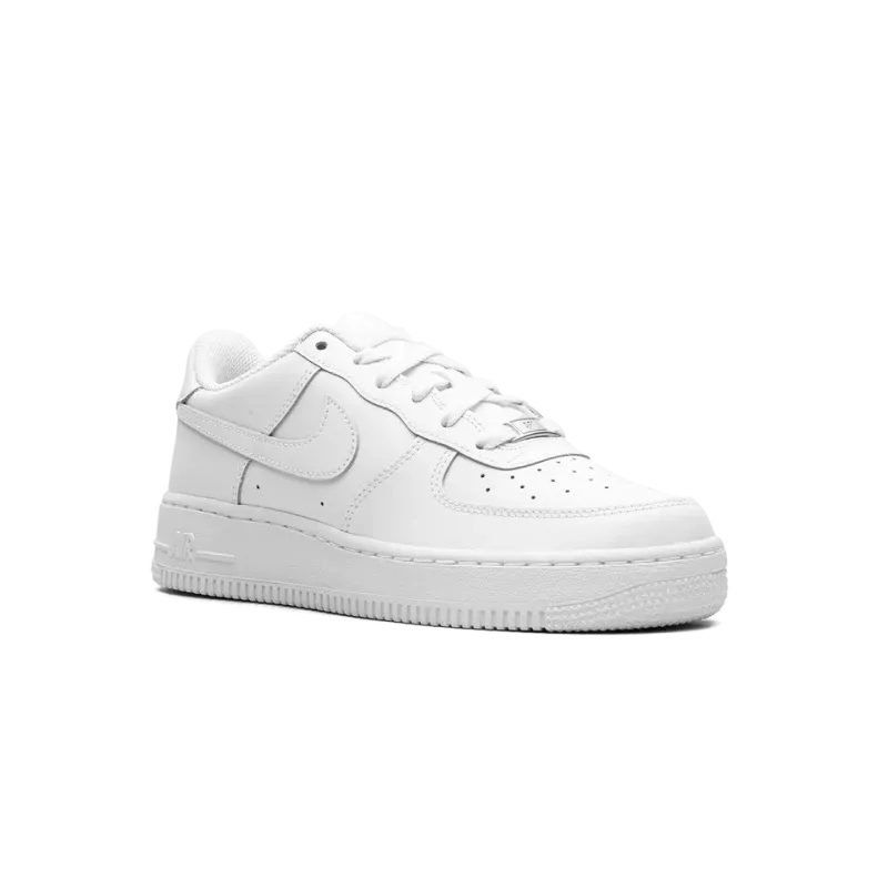 Nike Air Force 1 LE GS Triple White Grade School