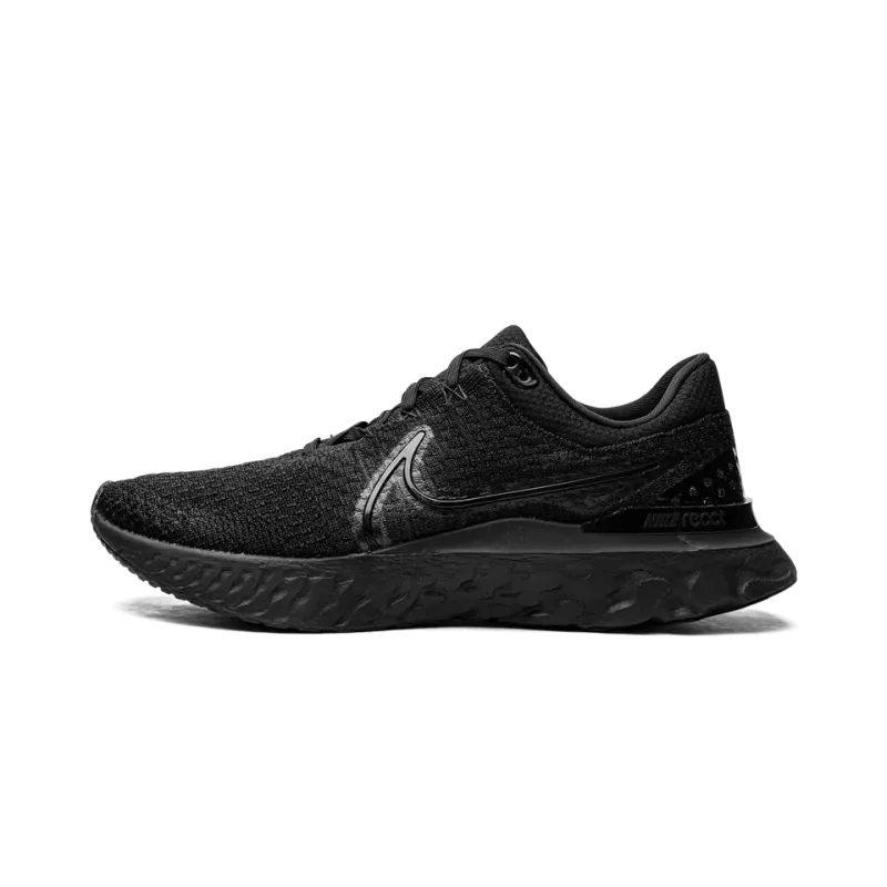 Nike React Infinity Run Flyknit 3 Triple Black Mens