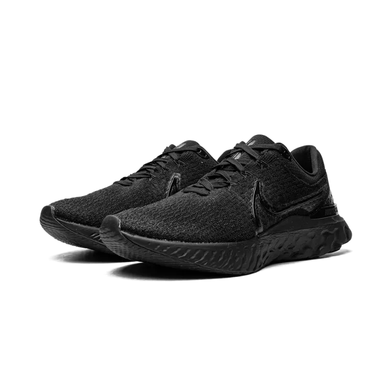 Nike React Infinity Run Flyknit 3 Triple Black Mens