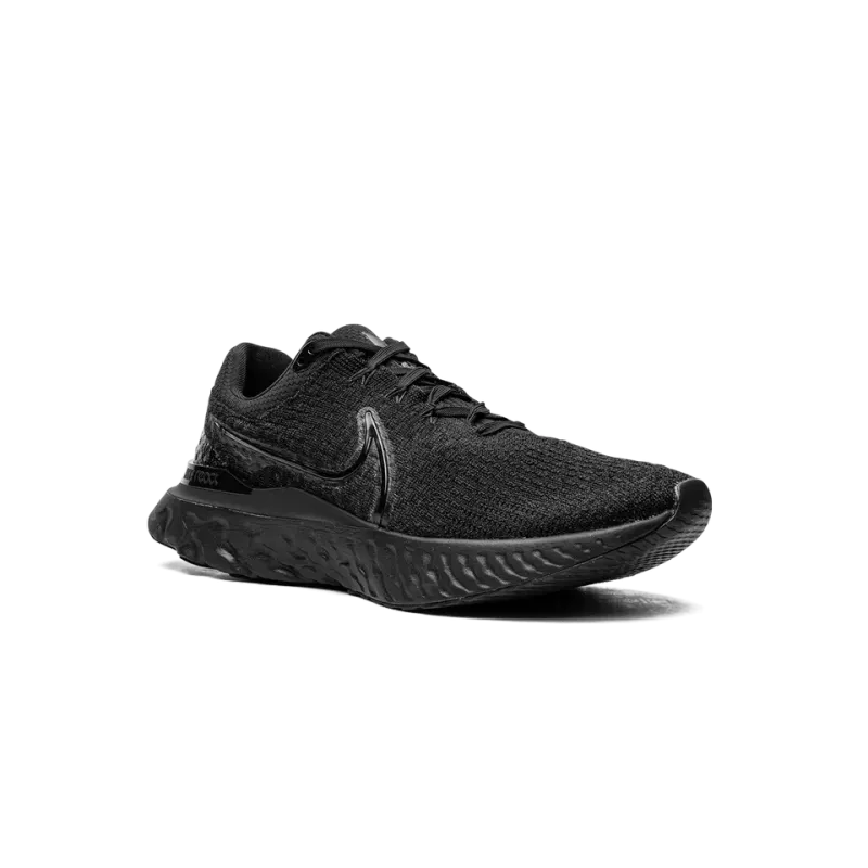 Nike React Infinity Run Flyknit 3 Triple Black Mens