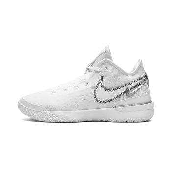 Nike Zoom Lebron NXXT Gen White / Metallic Silver Mens