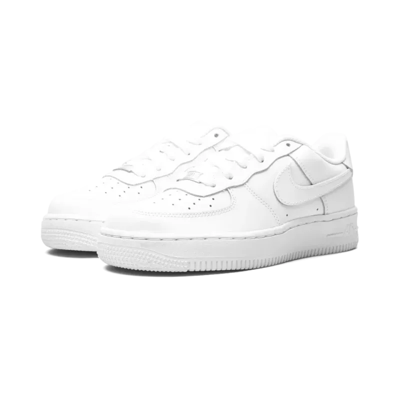 Nike Air Force 1 Low LE GS White on White Grade School