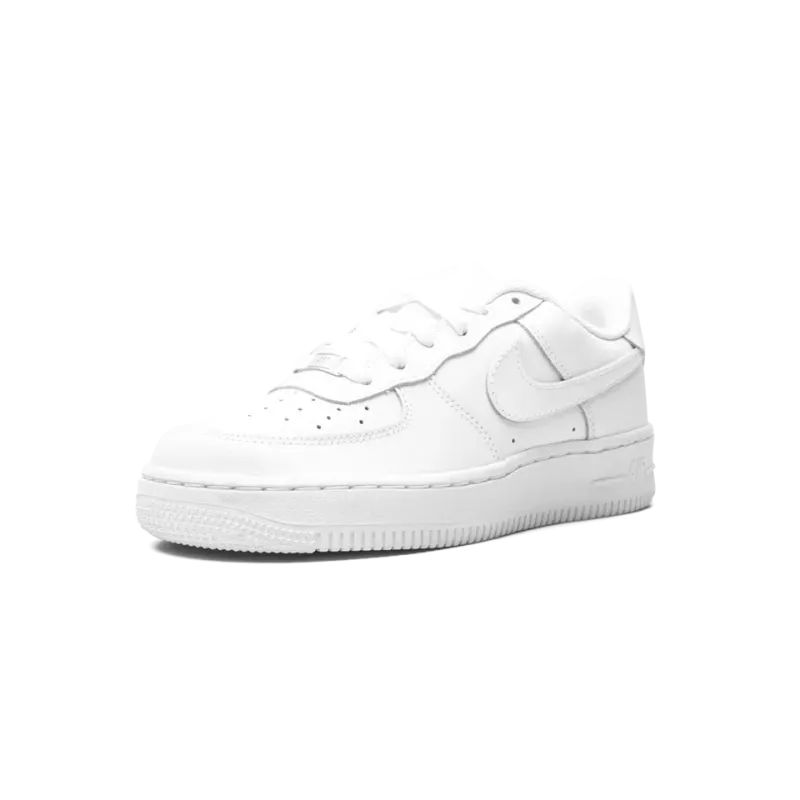 Nike Air Force 1 Low LE GS White on White Grade School