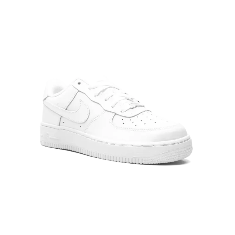 Nike Air Force 1 Low LE GS White on White Grade School