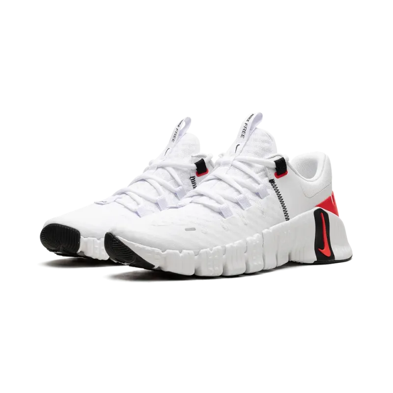 Nike Free Metcon 5 White Bright Crimson Mens