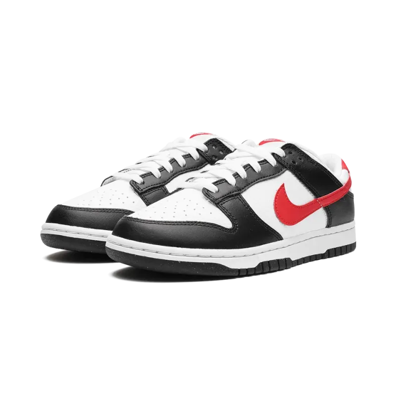 Nike Dunk Low Retro Red Swoosh Panda Mens
