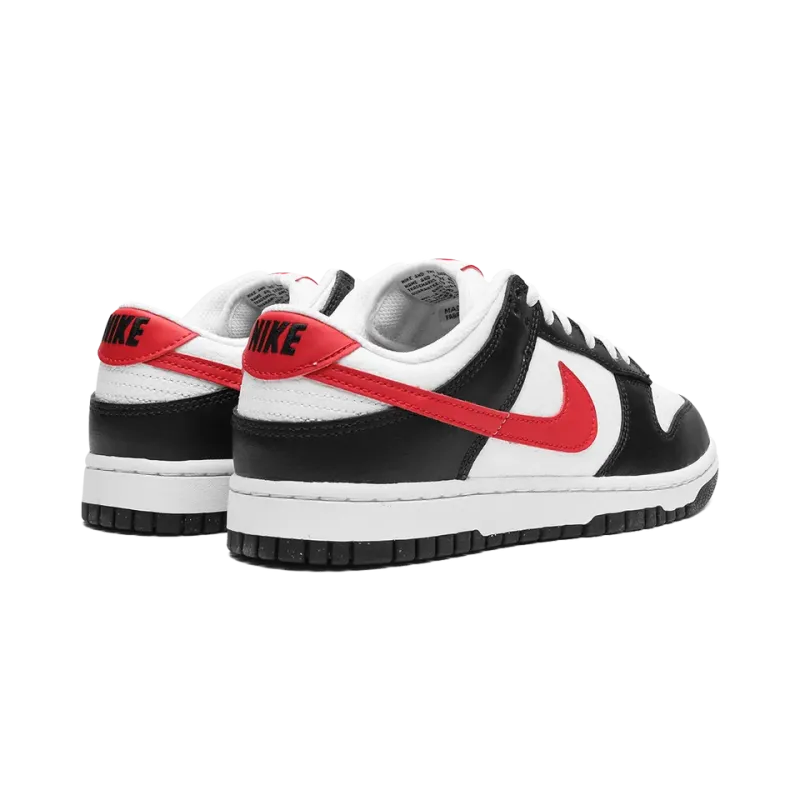 Nike Dunk Low Retro Red Swoosh Panda Mens