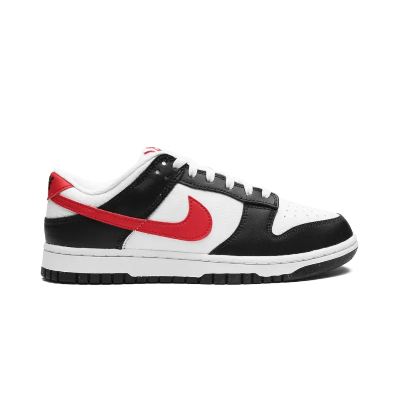 Nike Dunk Low Retro Red Swoosh Panda Mens