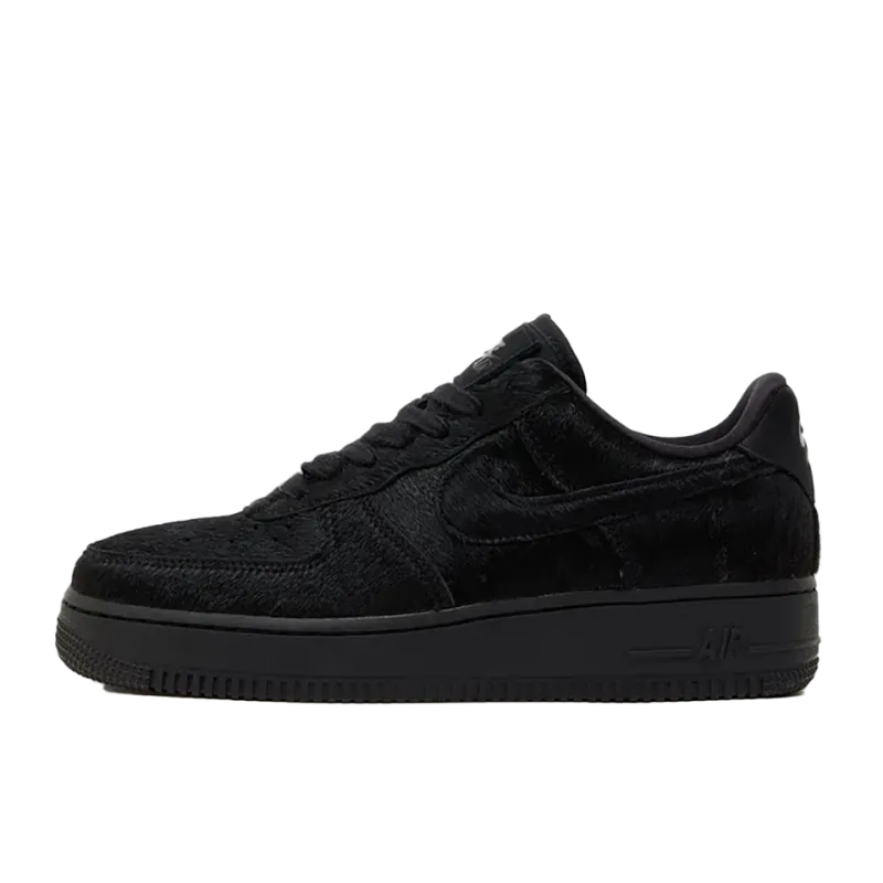 Nike AIR FORCE 1 '07 WMNS Triple Black Pony Hair Womens