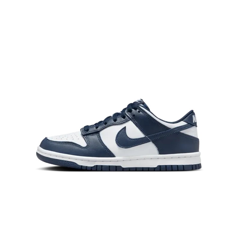 Nike Dunk Low GS White Midnight Navy Grade School