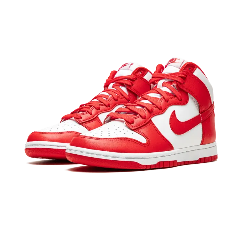 Nike Dunk High White / University Red Mens