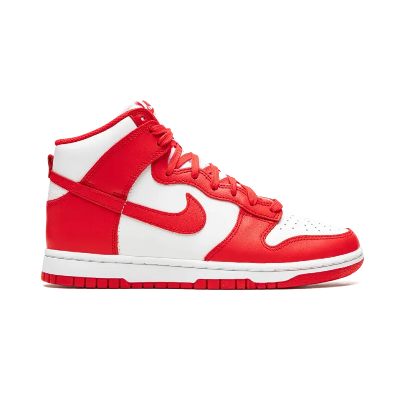 Nike Dunk High White / University Red Mens