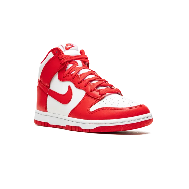 Nike Dunk High White / University Red Mens