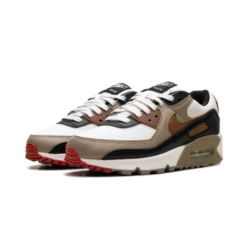 Nike Air Max 90 WMNS Phantom Black Fire Red Light British Tan Womens
