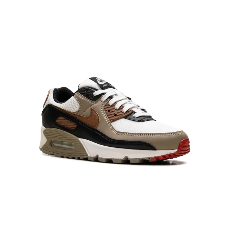 Nike Air Max 90 WMNS Phantom Black Fire Red Light British Tan Womens