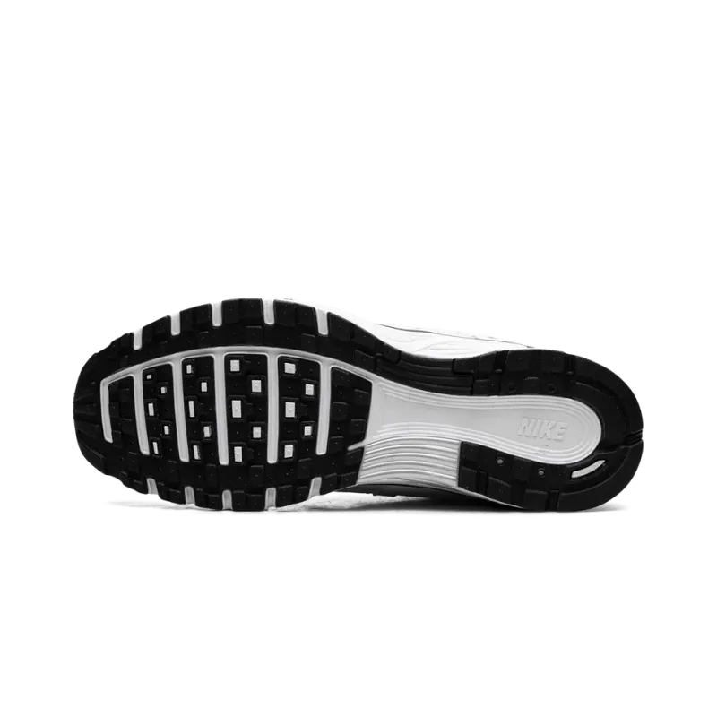 Nike P-6000 White Metallic Silver Black Mens