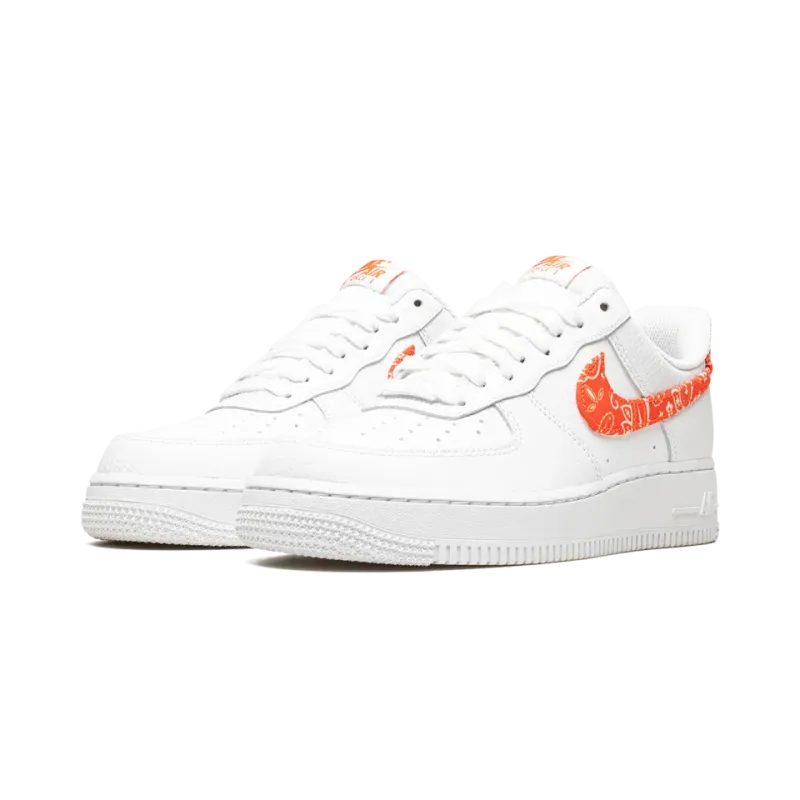 Nike AIR FORCE 1 LO MNS WMNS Orange Paisley Womens
