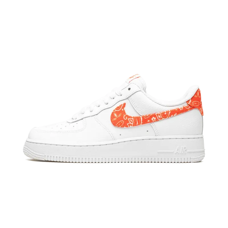 Nike AIR FORCE 1 LO MNS WMNS Orange Paisley Womens