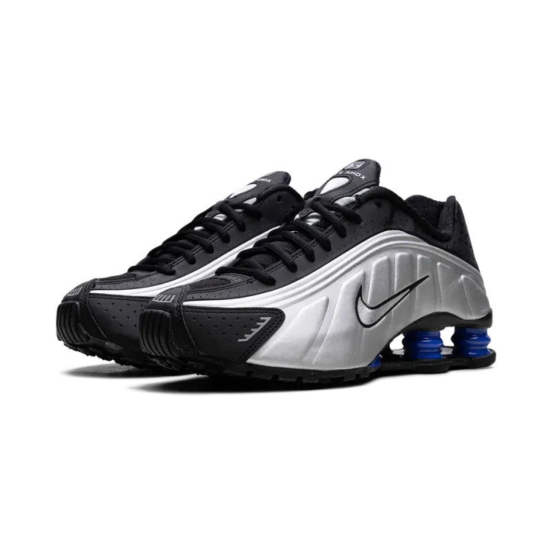 Nike Shox R4 WMNS Metallic Silver Black Racer Blue Womens