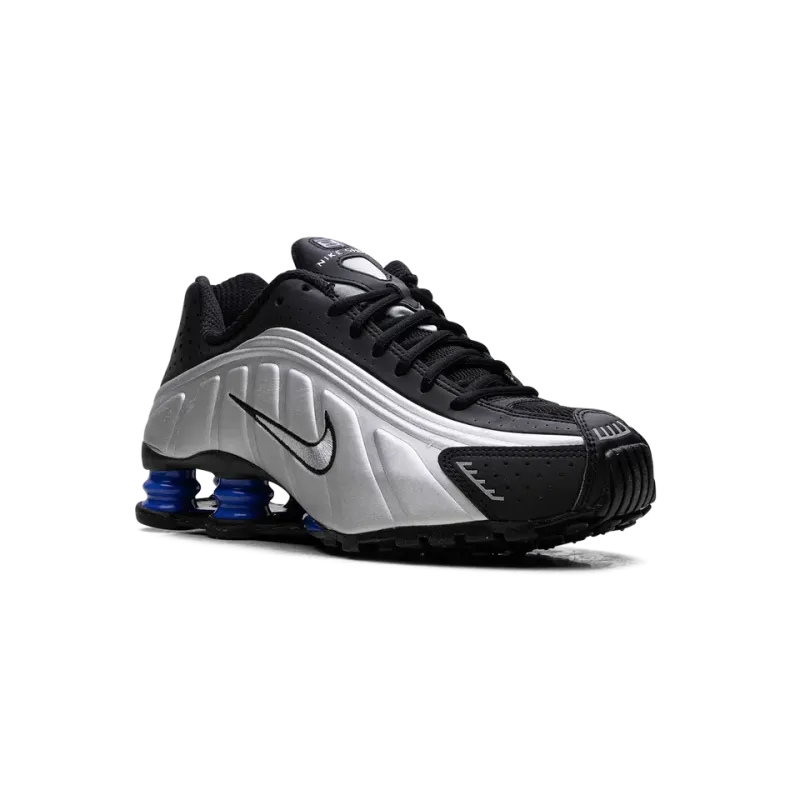 Nike Shox R4 WMNS Metallic Silver Black Racer Blue Womens