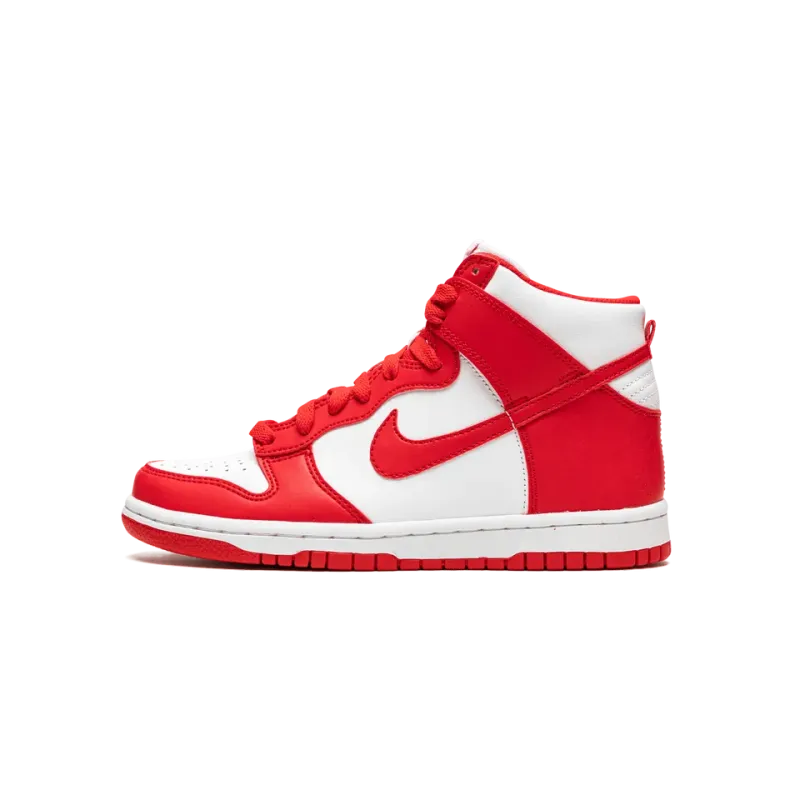 Nike Dunk High GS White / University Red Grade School