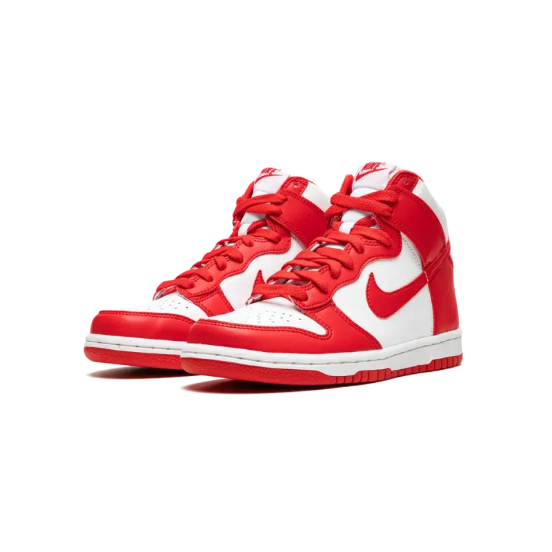 Nike Dunk High GS White / University Red Grade School