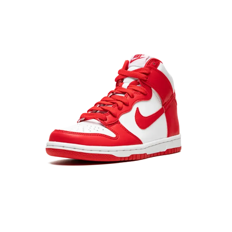Nike Dunk High GS White / University Red Grade School