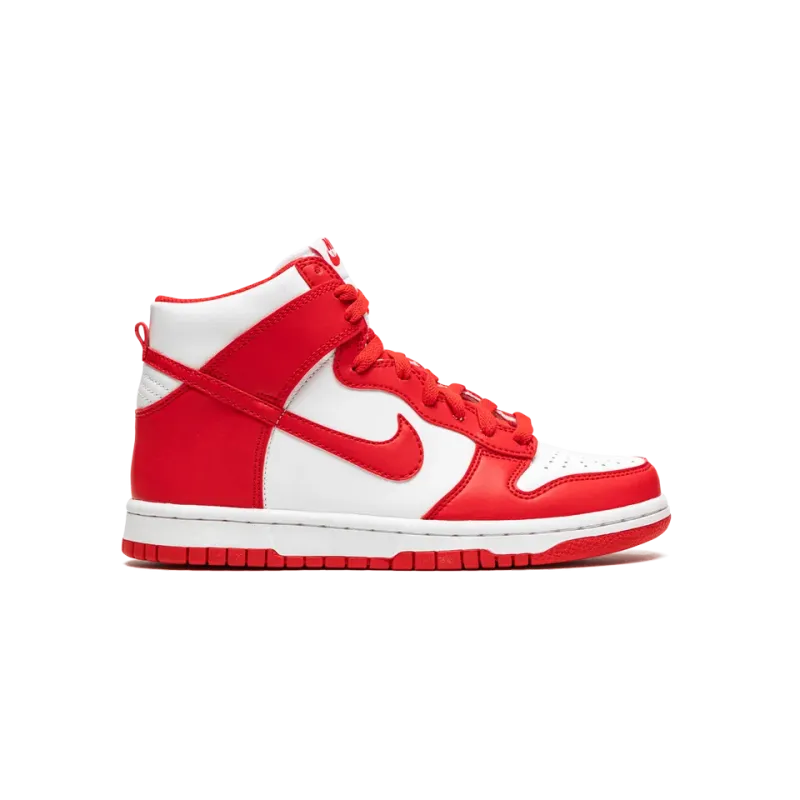 Nike Dunk High GS White / University Red Grade School