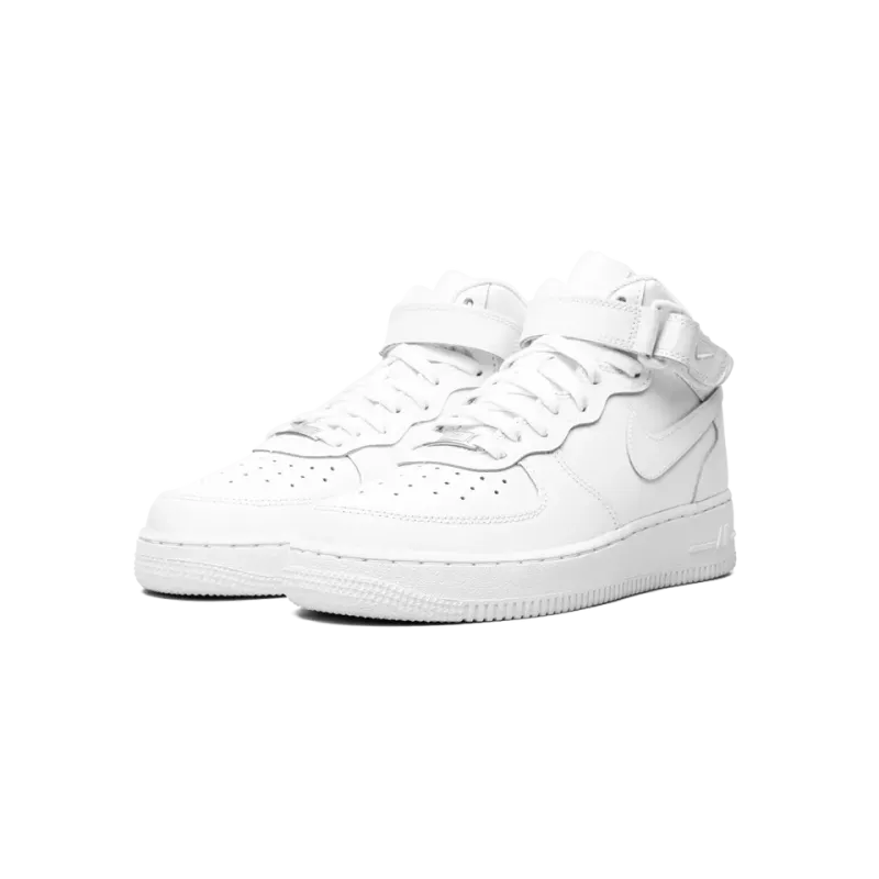 Nike Air Force 1 Mid GS Triple White Grade School