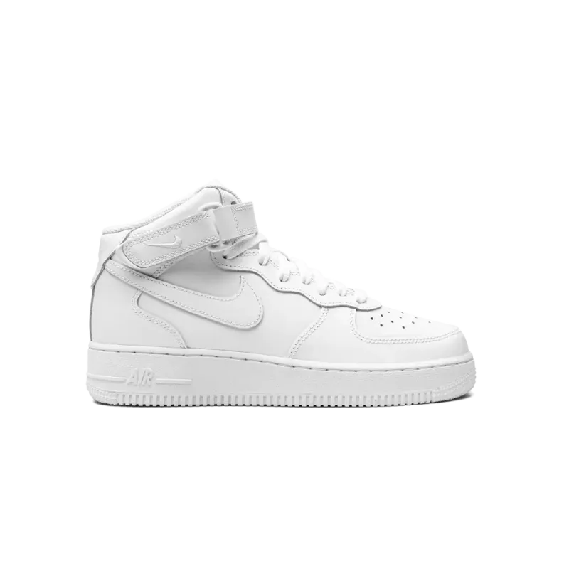 Nike Air Force 1 Mid GS Triple White Grade School