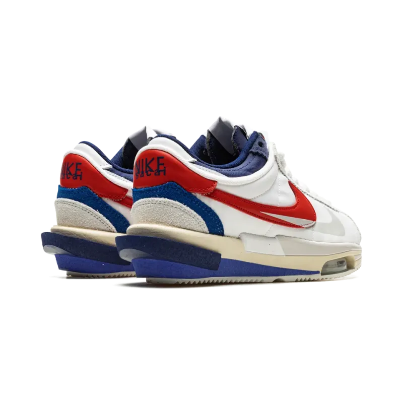 Nike Cortez 4.0 Sacai - White / Red / Blue Mens
