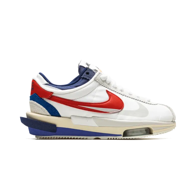 Nike Cortez 4.0 Sacai - White / Red / Blue Mens