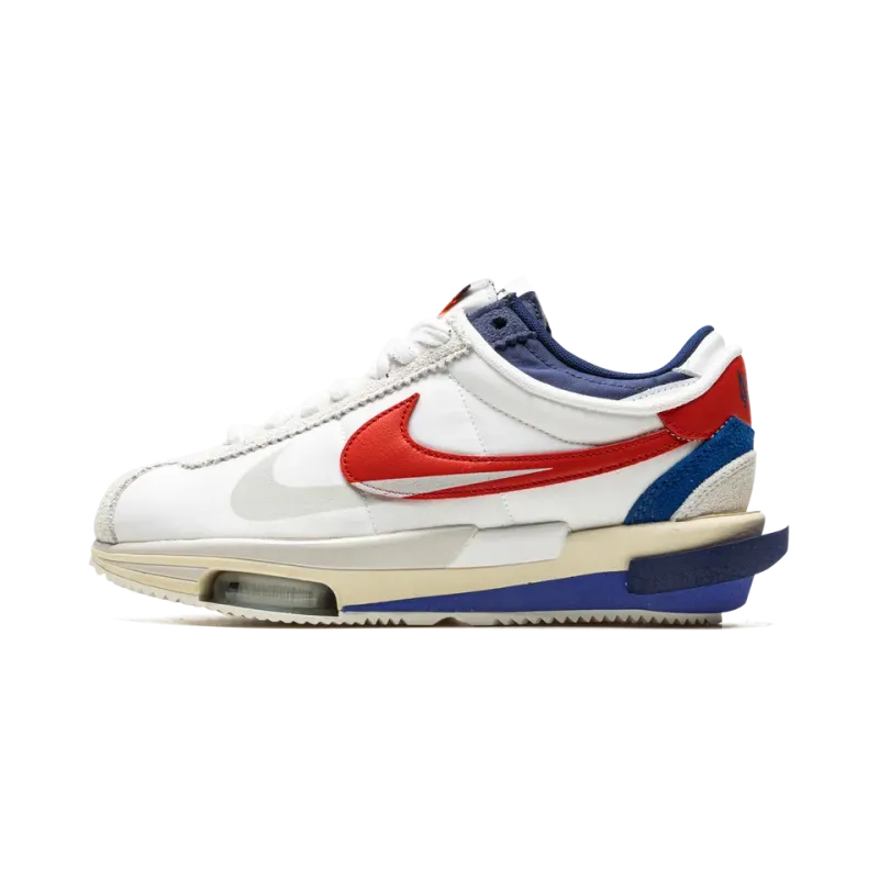 Nike Cortez 4.0 Sacai - White / Red / Blue Mens