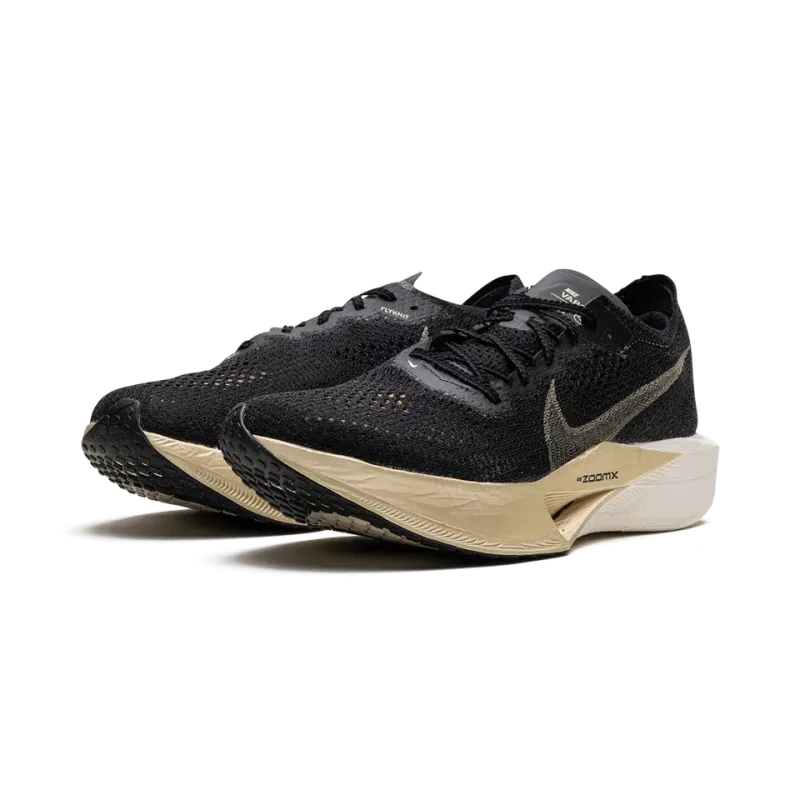 Nike ZoomX Vaporfly 3 Black Metallic Gold Grain Mens